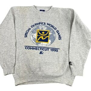 Starter Special Olympics 1995 Sweatshirt XL Gray Men Vintage 90s Connecticut